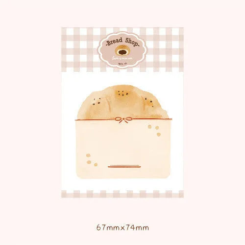 Food Bread Handbook note paper set showing 30 sheets and a back card, in tomato colour theme.