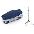 4.2m automatic car sunshade in navy blue or silver grey with remote control and bracket
