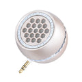 Universal external amplifier speaker in black, gold, or rose gold with wired connection