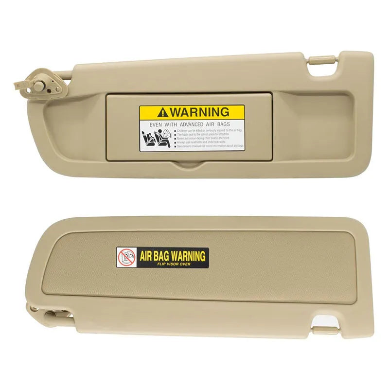 Beige PVC car sun visor pair, left and right set, part 83280-SNA-A01ZA for special vehicle models