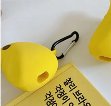 Yellow banana silicone protective case for compatible Apple AirPods Pro wireless headphones