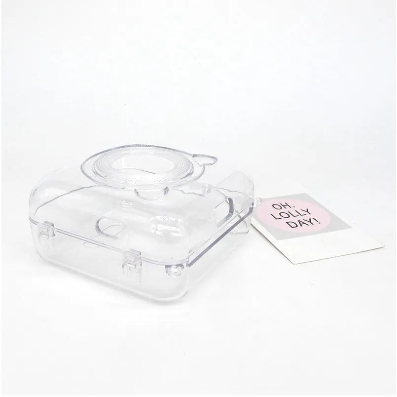 Crystal clear PC protective case for Eric Bear A6 thermal printer, injection moulded simple pure colour design