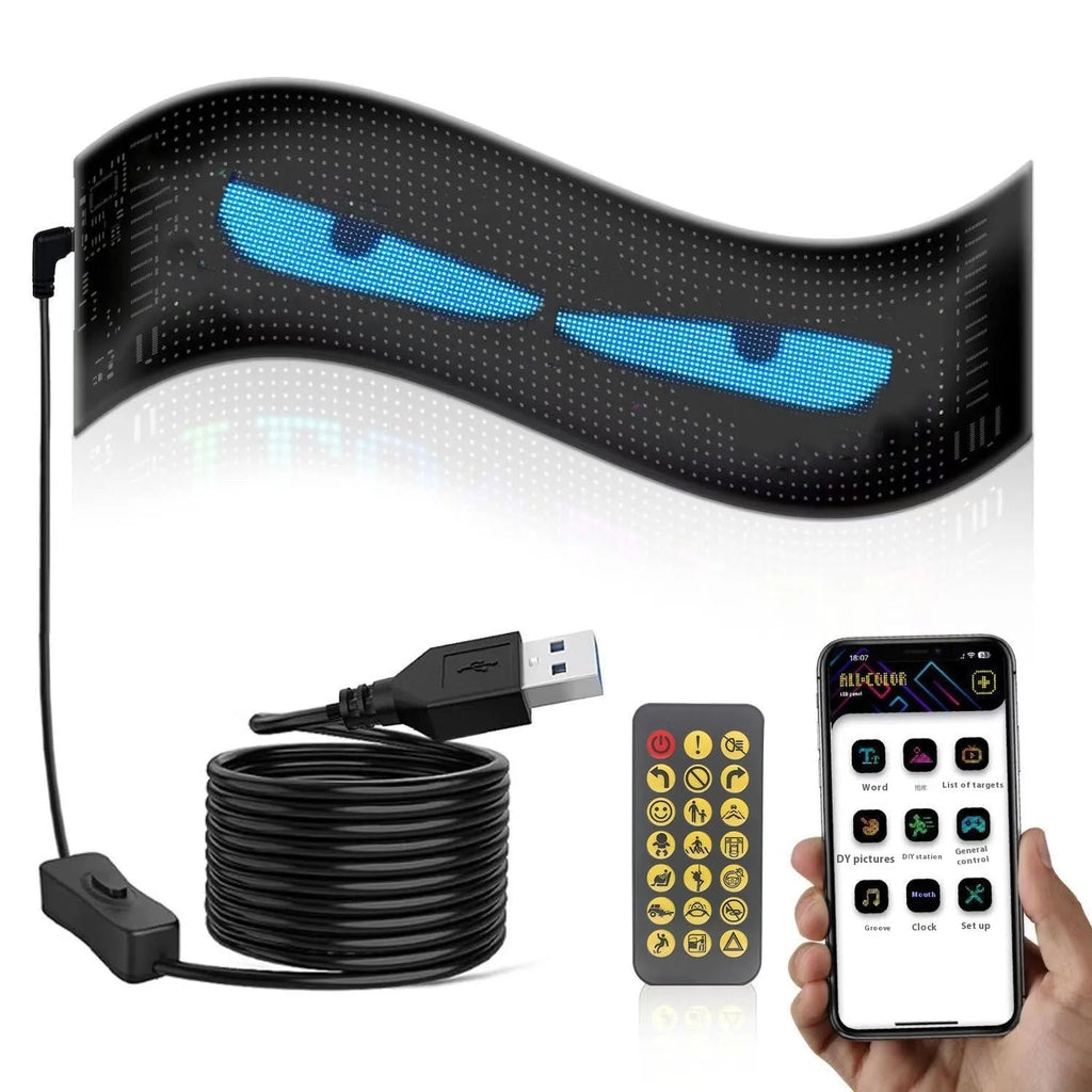 Car flexible advertising Bluetooth smart screen with PU FPCB material, Magic Color finish, general vehicle fit
