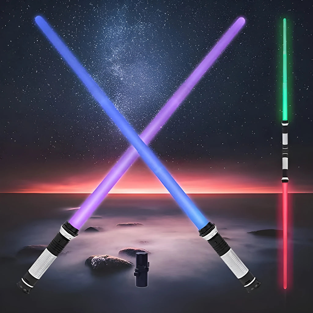 Induction colour changing laser retractable light-emitting sword toy in plastic with seven colour switch