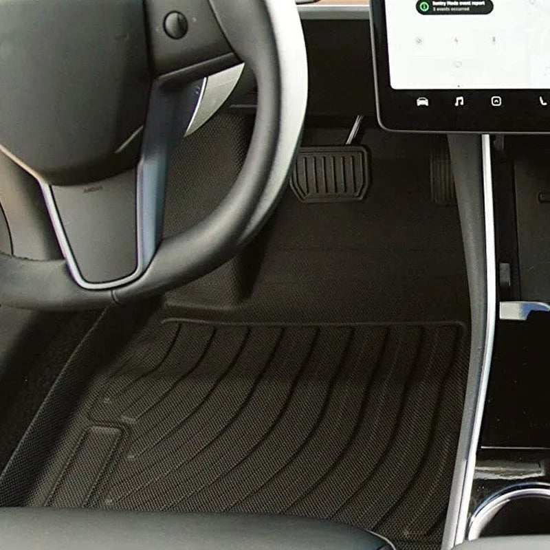 Rubber floor mat set for Tesla Model 3, Model Y, Model S and Model X vehicles