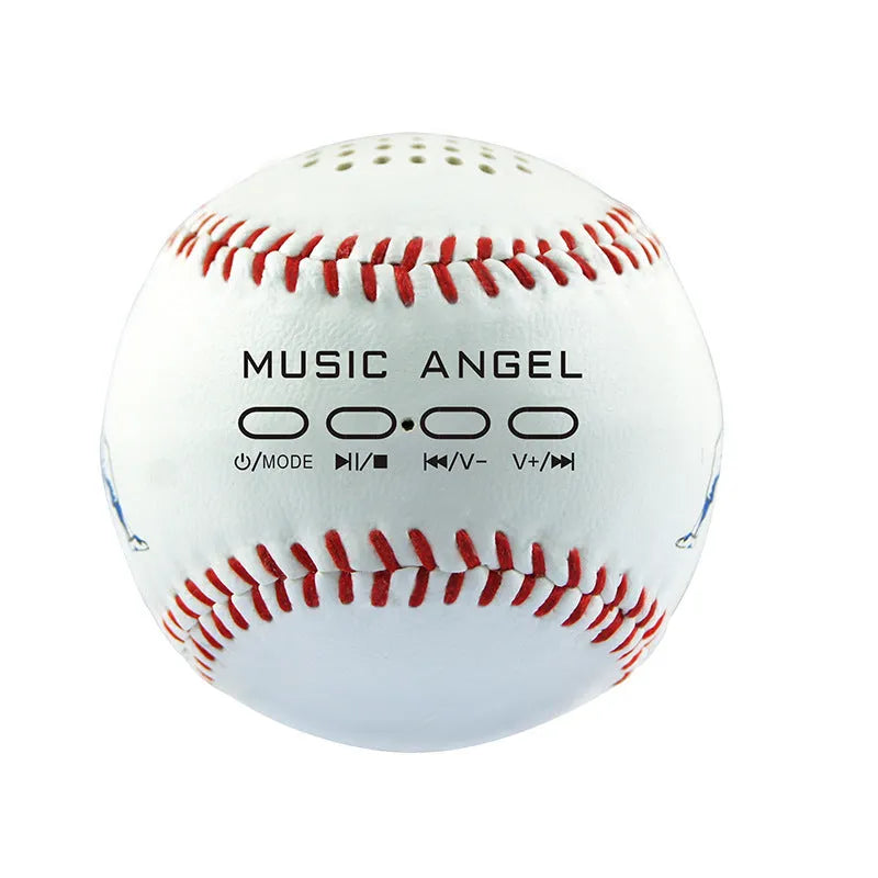 Baseball-styled Bluetooth wireless speaker in green colour with USB charging port
