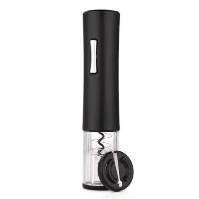 Automatic electric wine bottle opener with foil cutter in black, red, or white plastic finish.