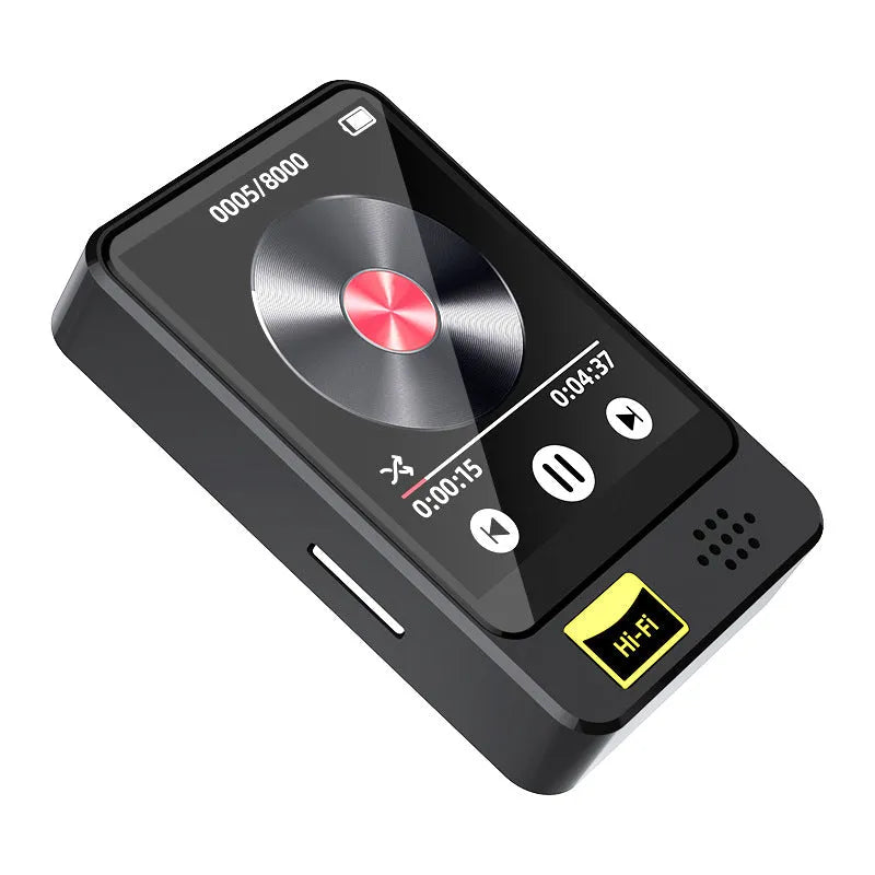 Black plastic e-book player with 1.8 inch screen, external speaker, and USB port