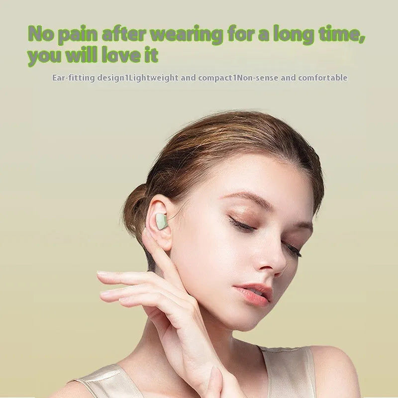 Tws Mini Stereo Donut Bluetooth Headset wireless in-ear earphones with PVC earplugs in mint green colour