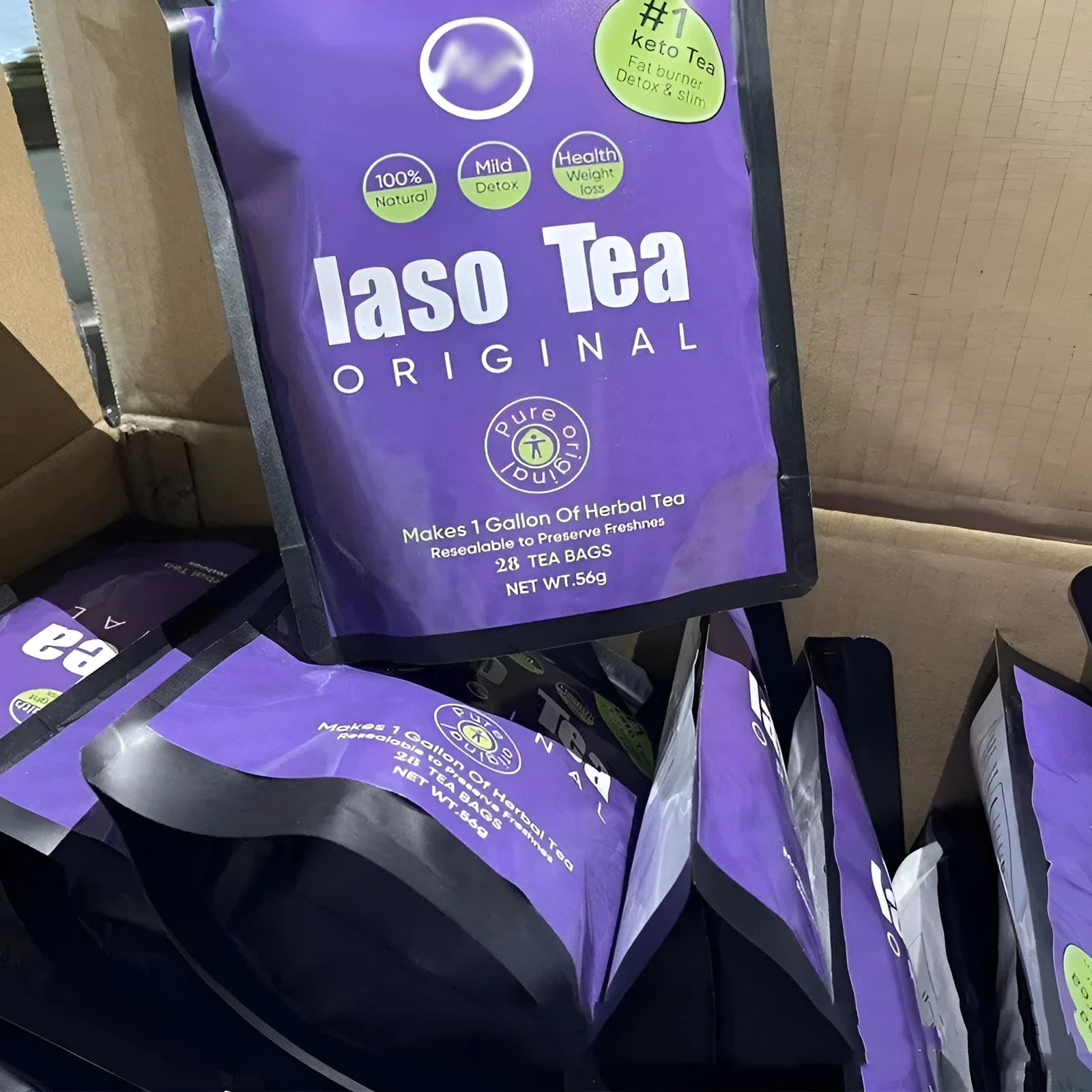 Single bag of instant sugar-free slimming tea with cold soaking preparation technology