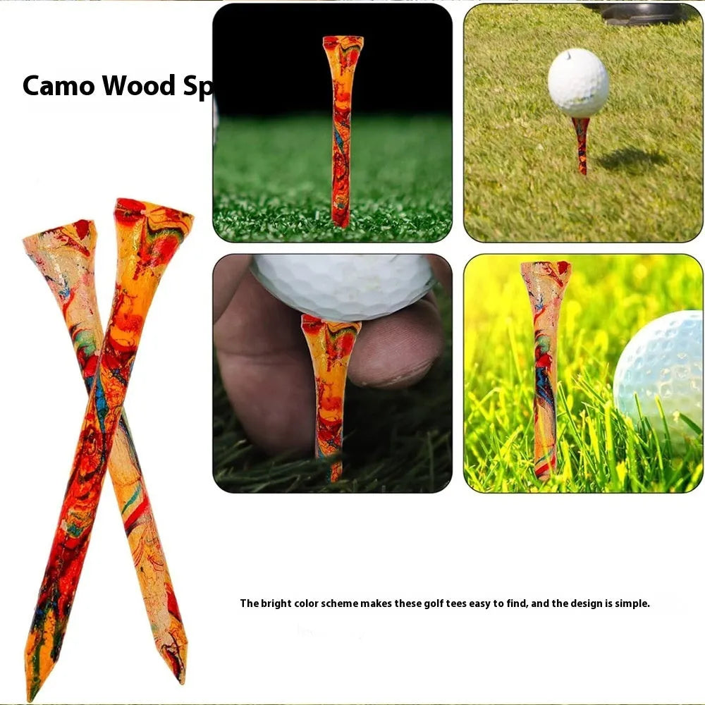 Colourful 70mm golf ball holders in Hemu material for practice sessions