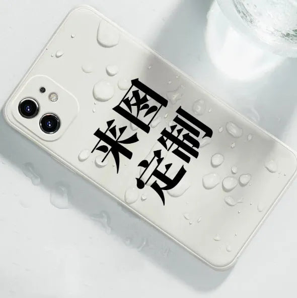 Custom acrylic couple iPhone case with silicone rubber protection for iPhone models