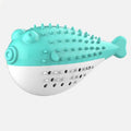 Mint Toys blue silicone fish-shaped cat chew toy with grabbing design for interactive play
