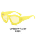 Concave shape sunglasses with bubble lens element in multiple colour options for outdoor sun protection
