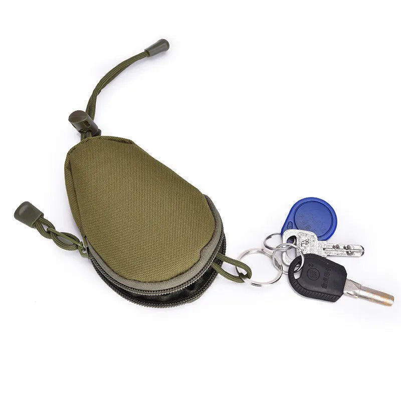 Outdoor multifunctional key bag in Oxford cloth with zipper closure measuring 13cm by 8cm