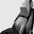 Memory foam car lumbar pillow with geometric pattern in grey colour