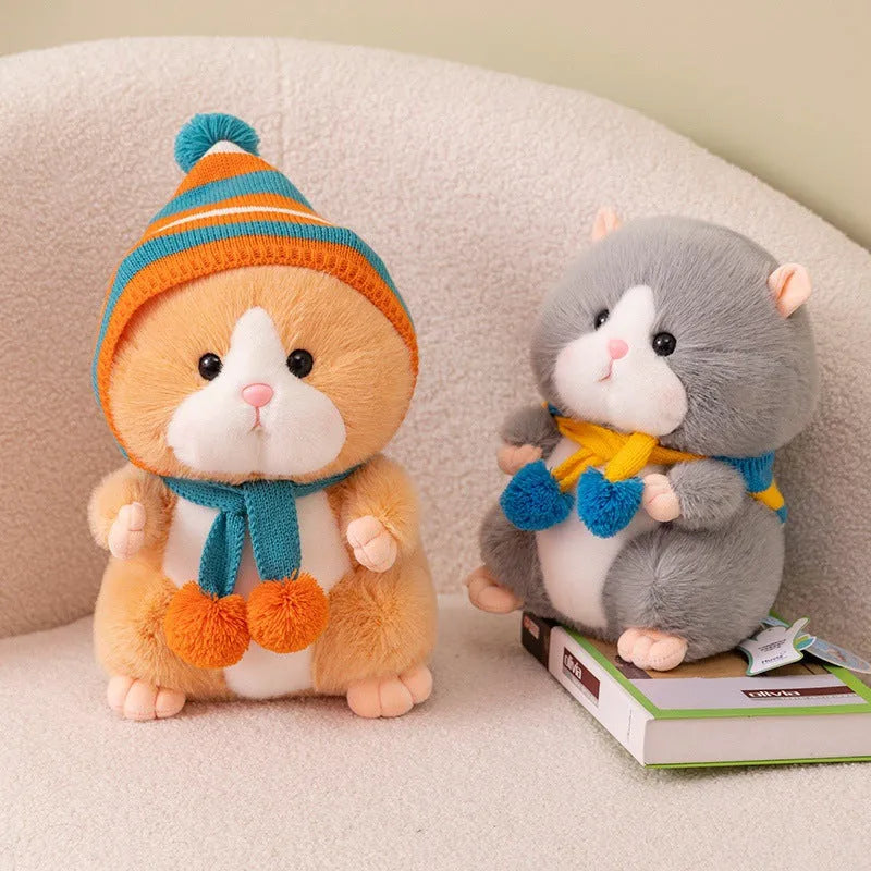 Djungarian hamster plush doll in brown or grey, 25cm or 30cm, polyester fibre with PP cotton filling