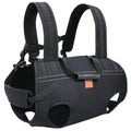 Black soft Oxford cloth dog backpack for medium to large pets in three size options