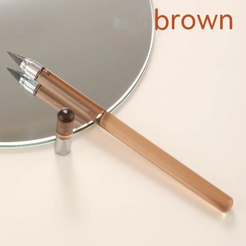Acrylic transparent eternal pencil with alloy tip showing colour refill options