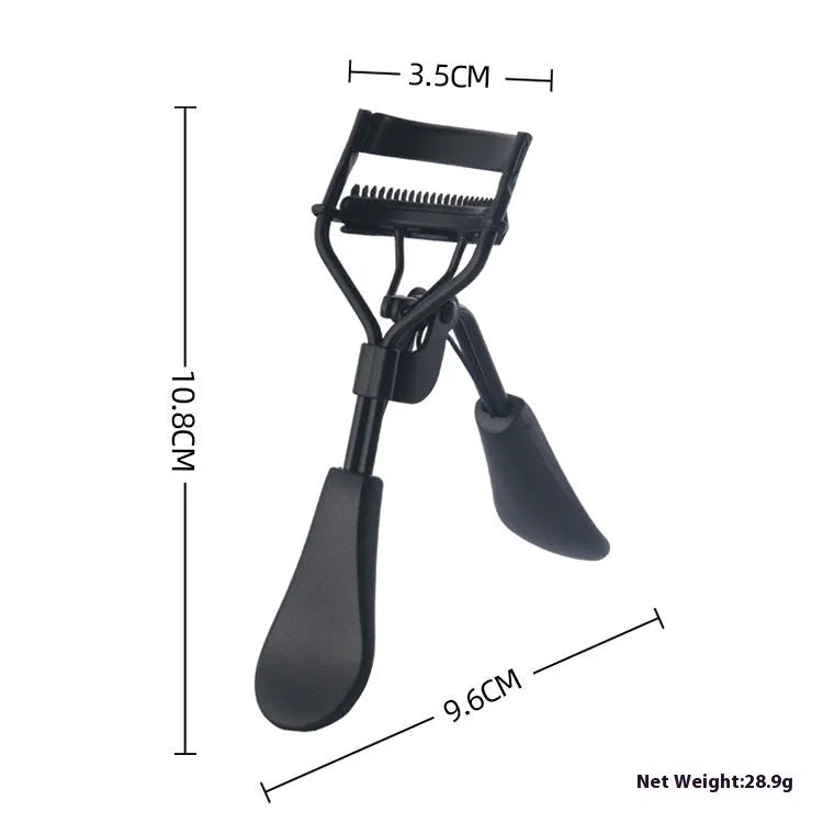 A4 carbon steel eyelash curler with comb attachment in selected colour