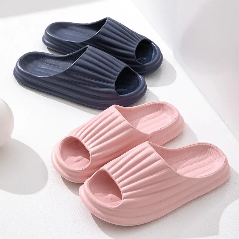 EVA peep-toe home slippers for women and men, breathable waterproof non-slip, available in multiple colours