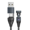 New Six-in-one 240W magnetic data cable with aluminium alloy connectors in black, 1m and 1.8m lengths