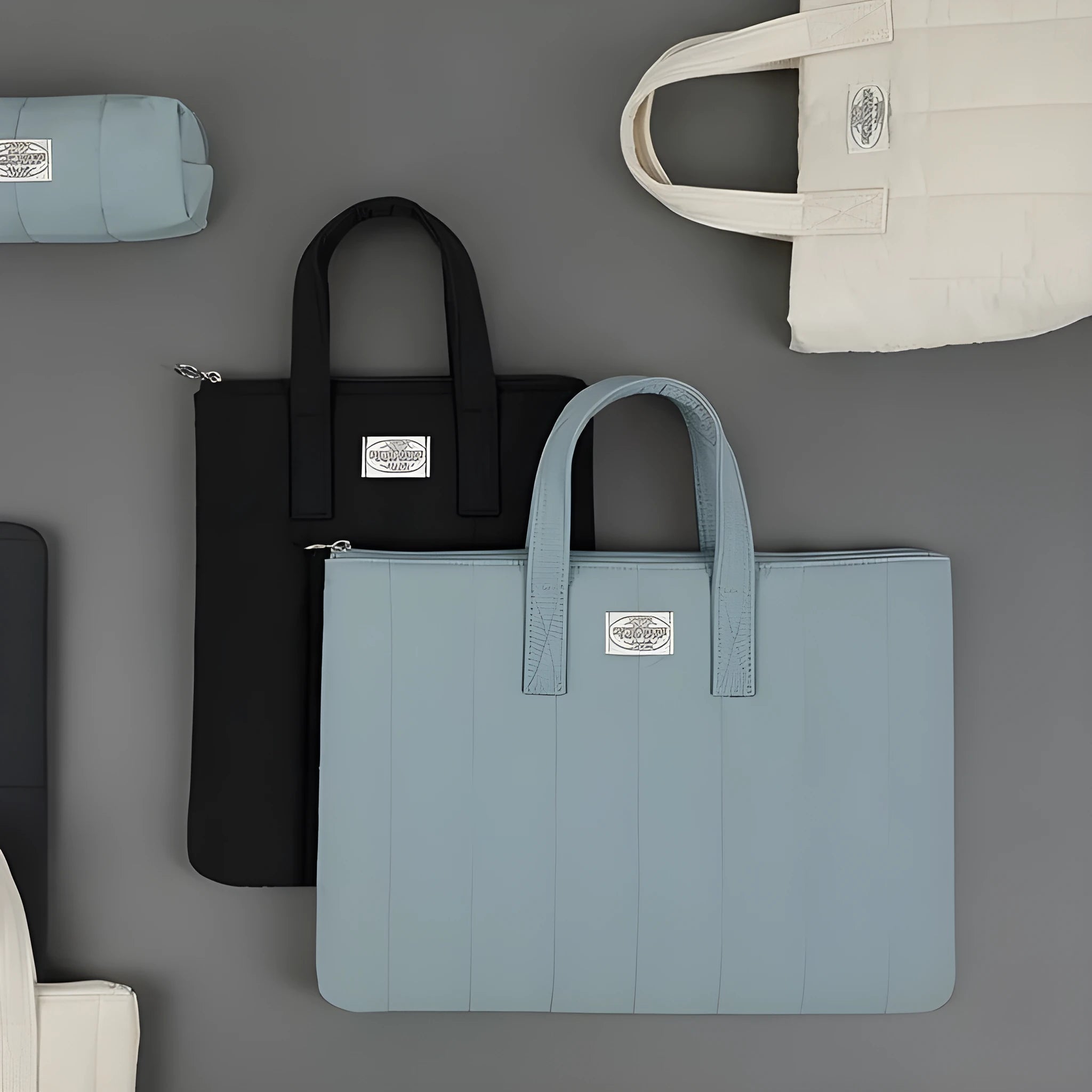 Personalised polyester laptop briefcase bag in multiple colours and sizes for 11-inch to 15.6-inch devices.