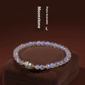Women's moonstone bracelet with zodiac animal modelling in a national style.