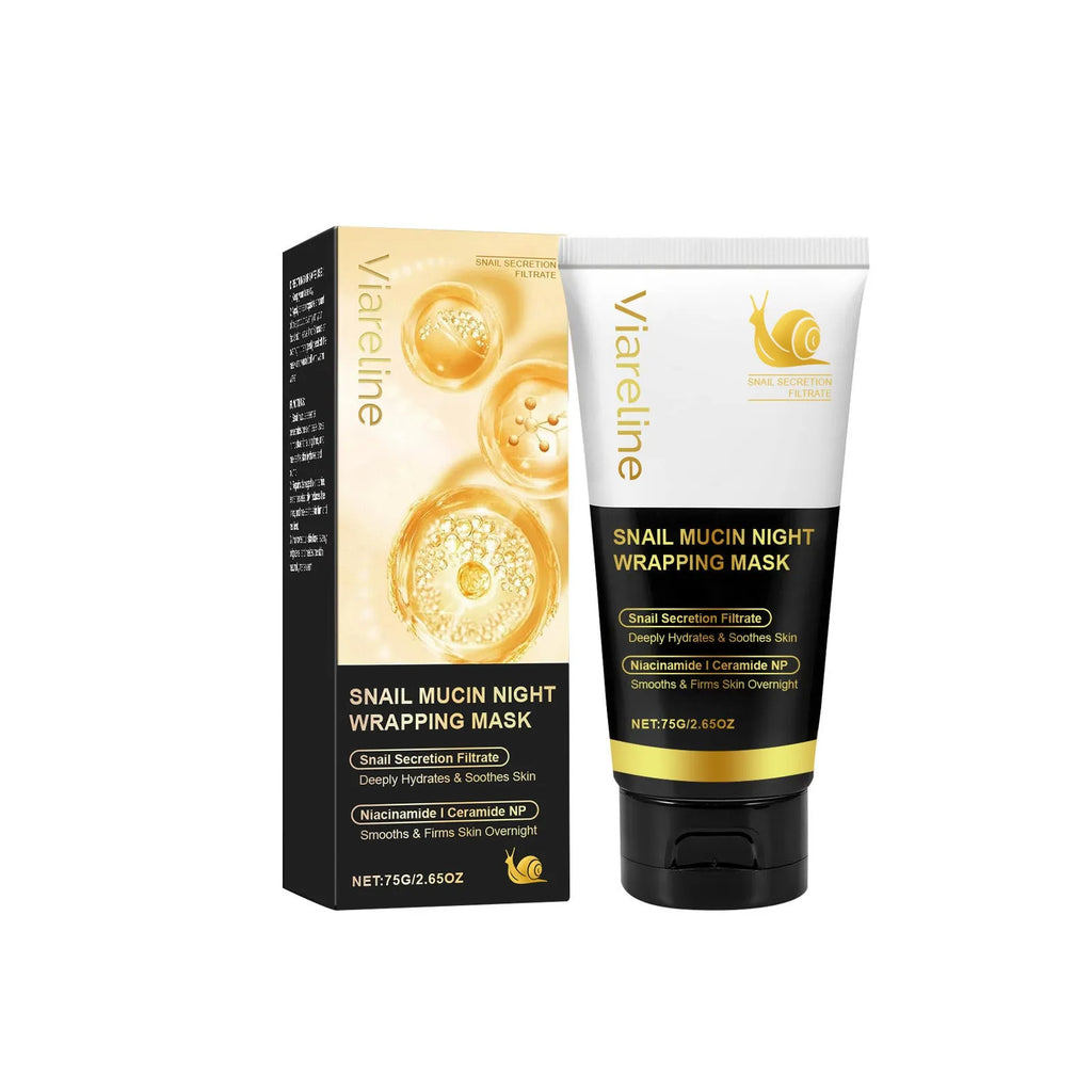 Snail mucus tearing facial mask 75g package with nourishing collagen formula