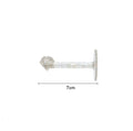White plastic diamond crystal storage hook on a wall, large size 13x7x4cm