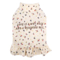 Light purple floral undershirt for small dog on teddy bichon breed