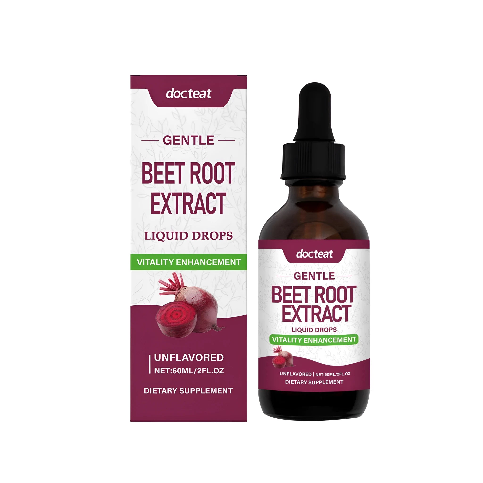 60ml bottle of beetroot drops liquid dietary supplement