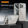 Creative simple stand phone case in acrylic for iPhone with built-in kickstand, available in multiple colours