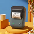 Thermal sensitive bar code clothing tag printer in Lake Blue with adjustable print width 25-50mm