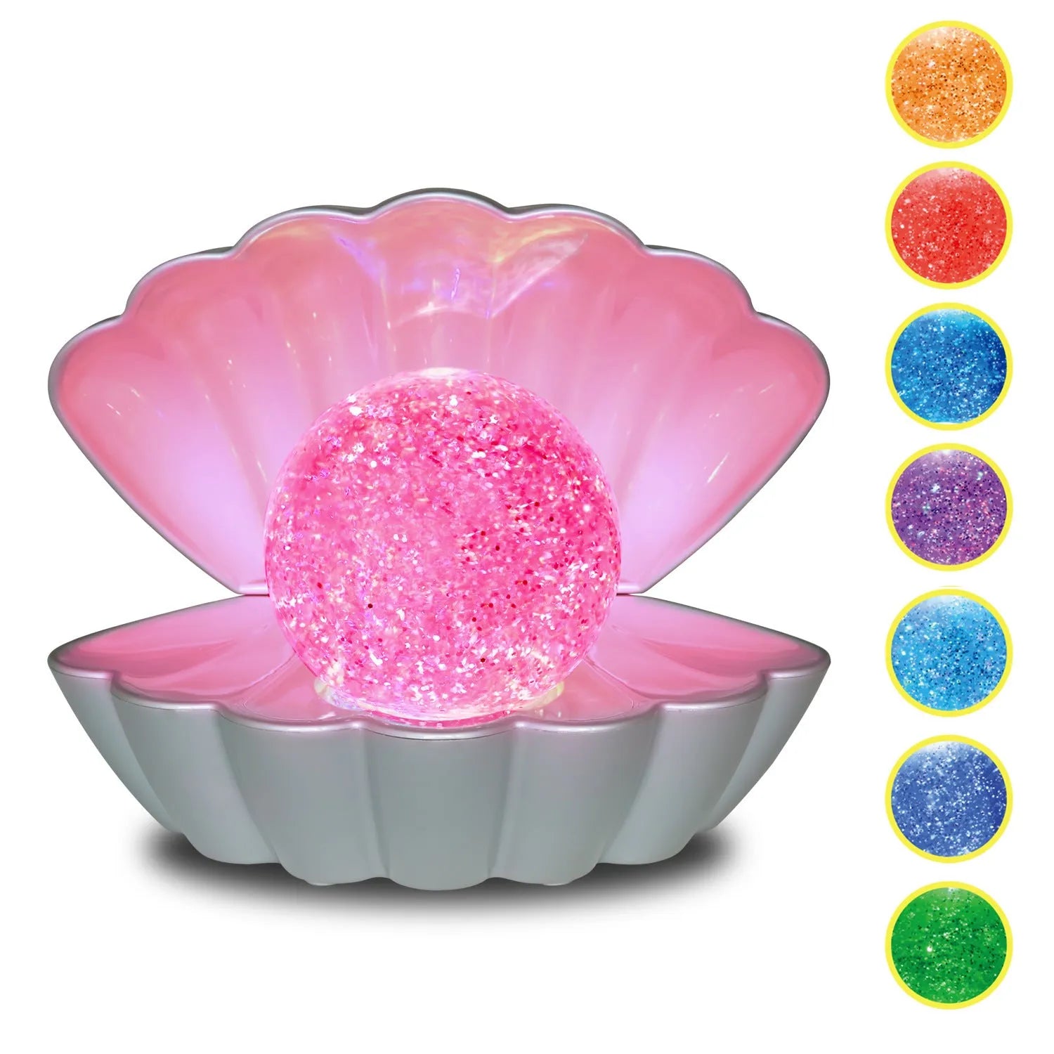 Shell-shaped decorative night lamp with neon lighting in multiple colour options