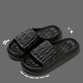 Leaf texture design EVA household slippers with non-slip soles in various colours