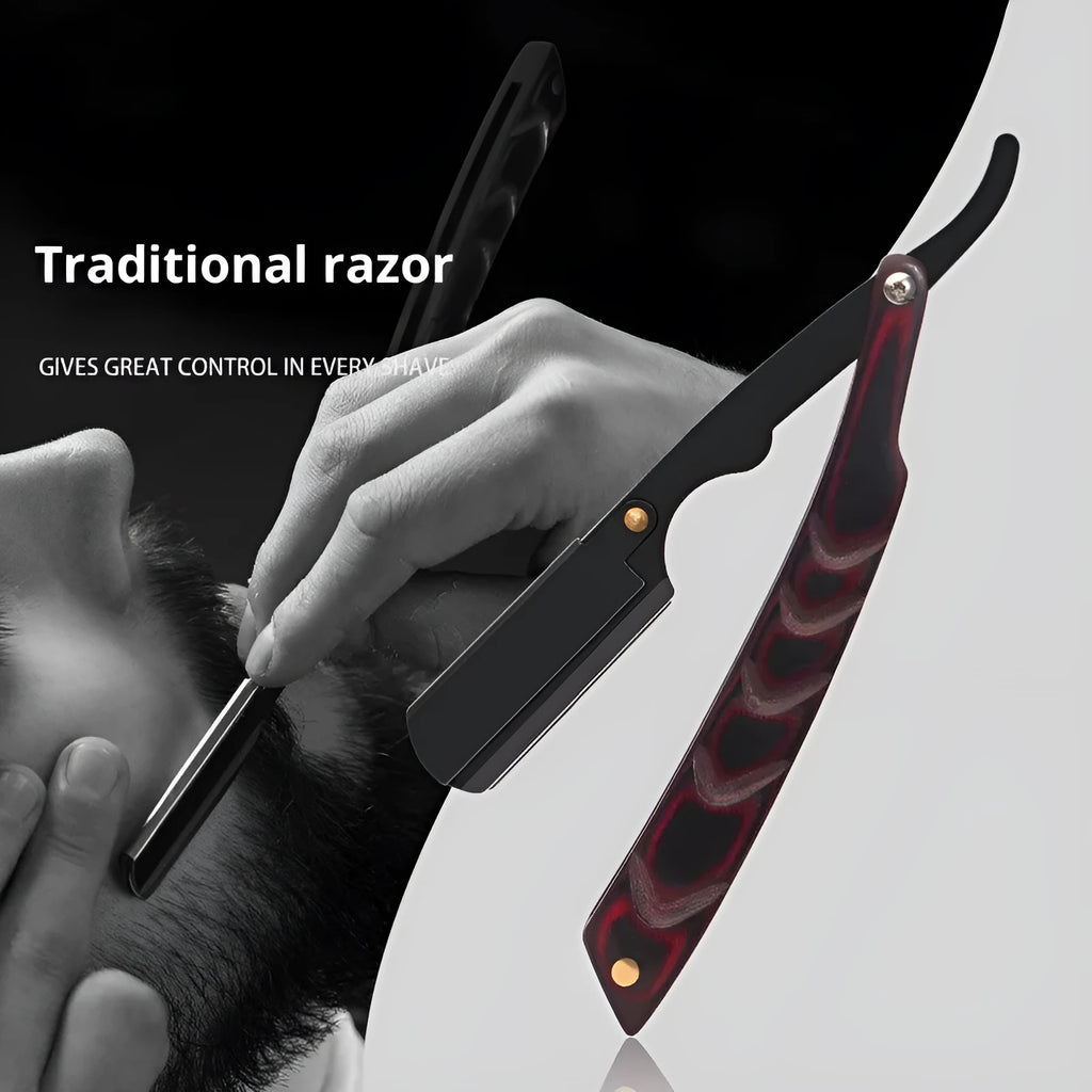 Old-fashioned manual beard shaving and eyebrow cutting hair trimmer in black without blade