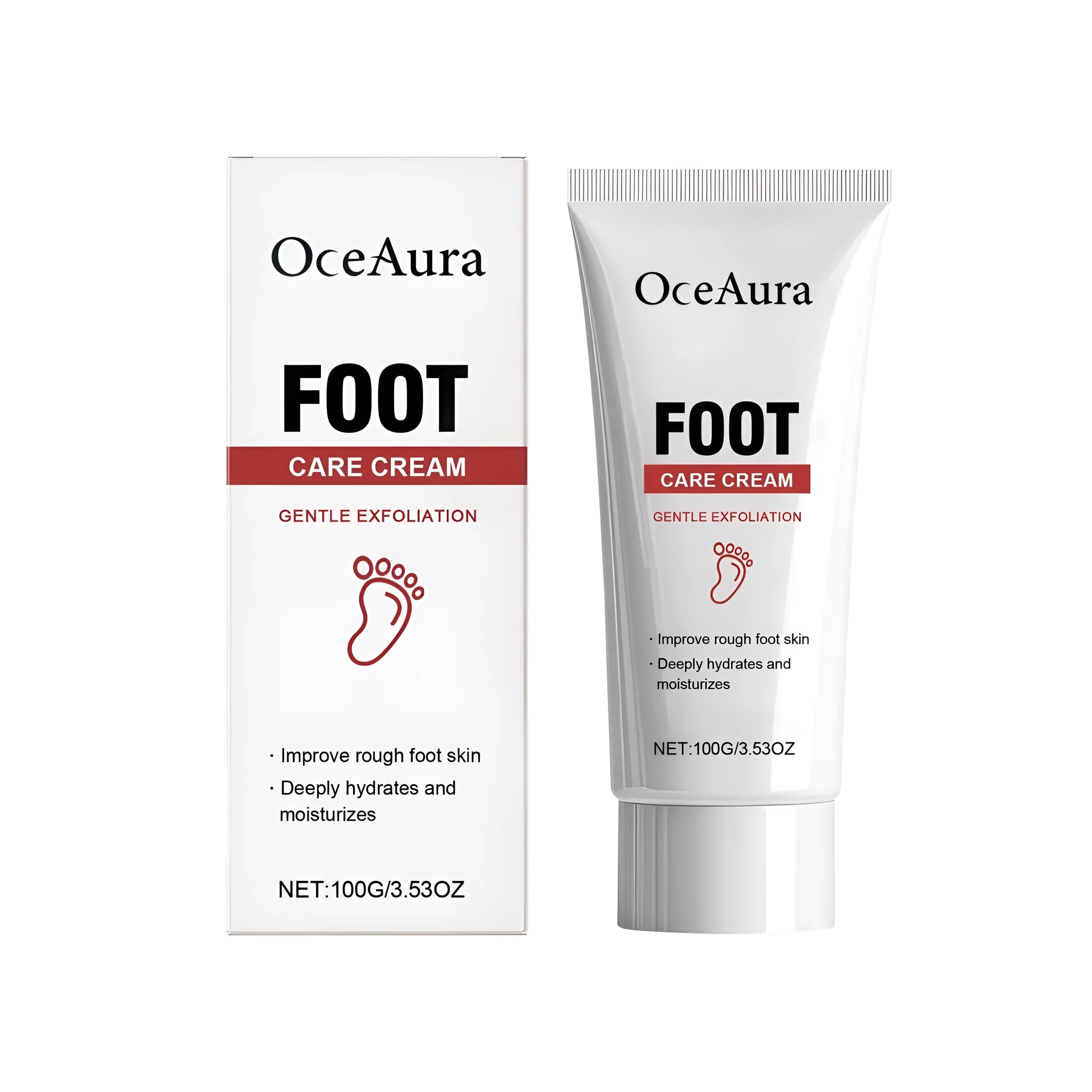 100g jar of moisturising foot cream with aloe extract and vitamin C