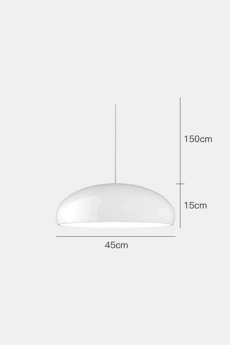 Danish iron restaurant pendant ceiling lamp with adjustable cord in orange, red, or white.