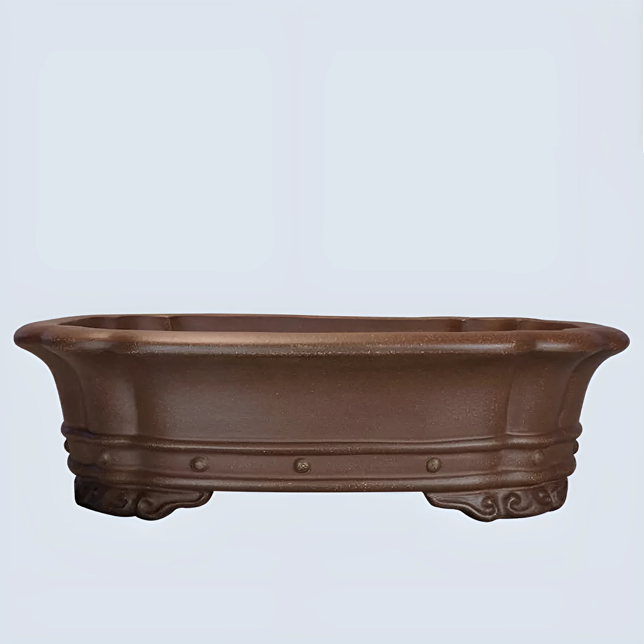Purple sand rectangular begonia flower pot 51x41x14cm antique desktop planter