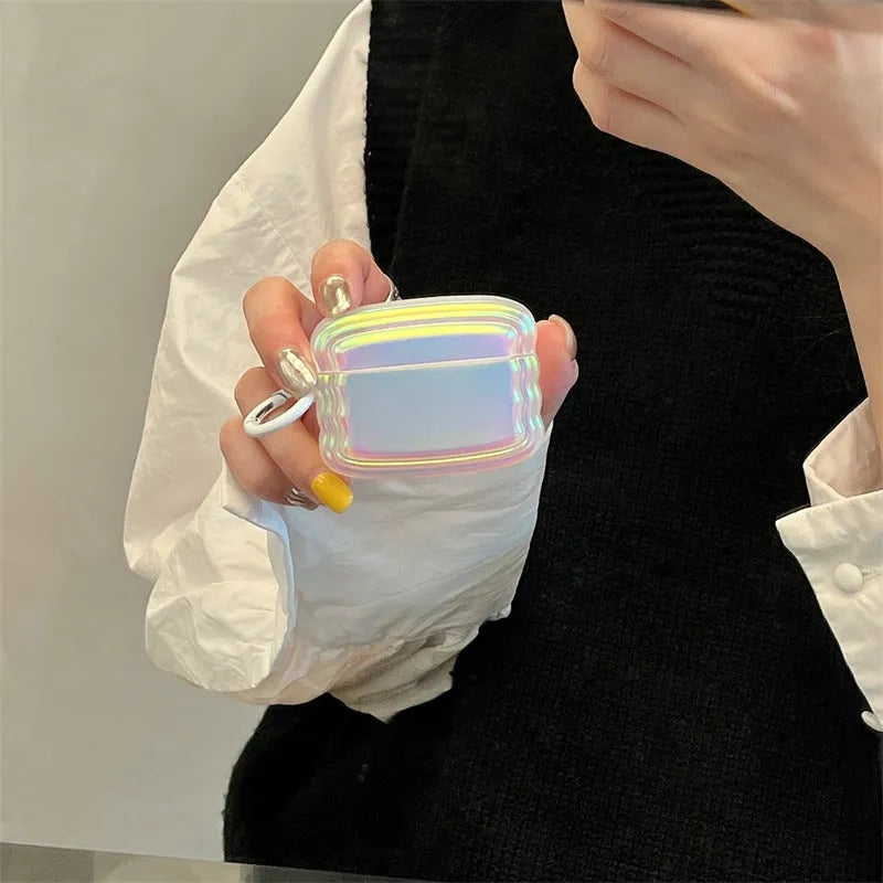 Silicone headset case with laser colour ring design for AirPods Pro and other models.