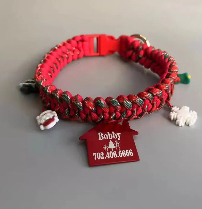 Hand-held polypropylene rope dog leash with P chain design in green colour with release buckle