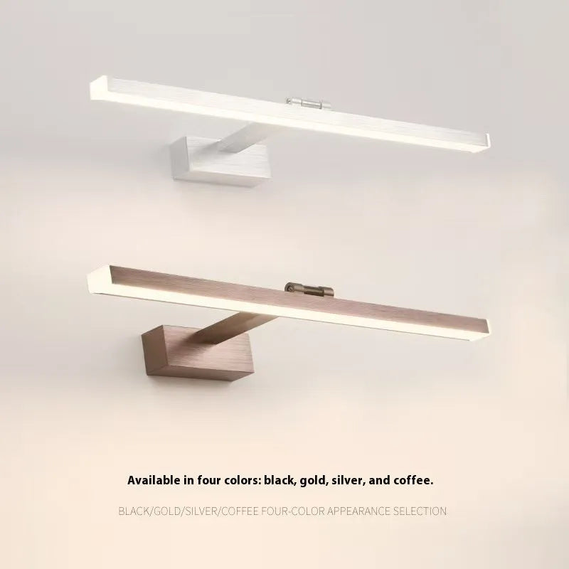 Front LED mirror cabinet lamp with aluminum alloy body in gold finish with white light 6000K, 40cm size