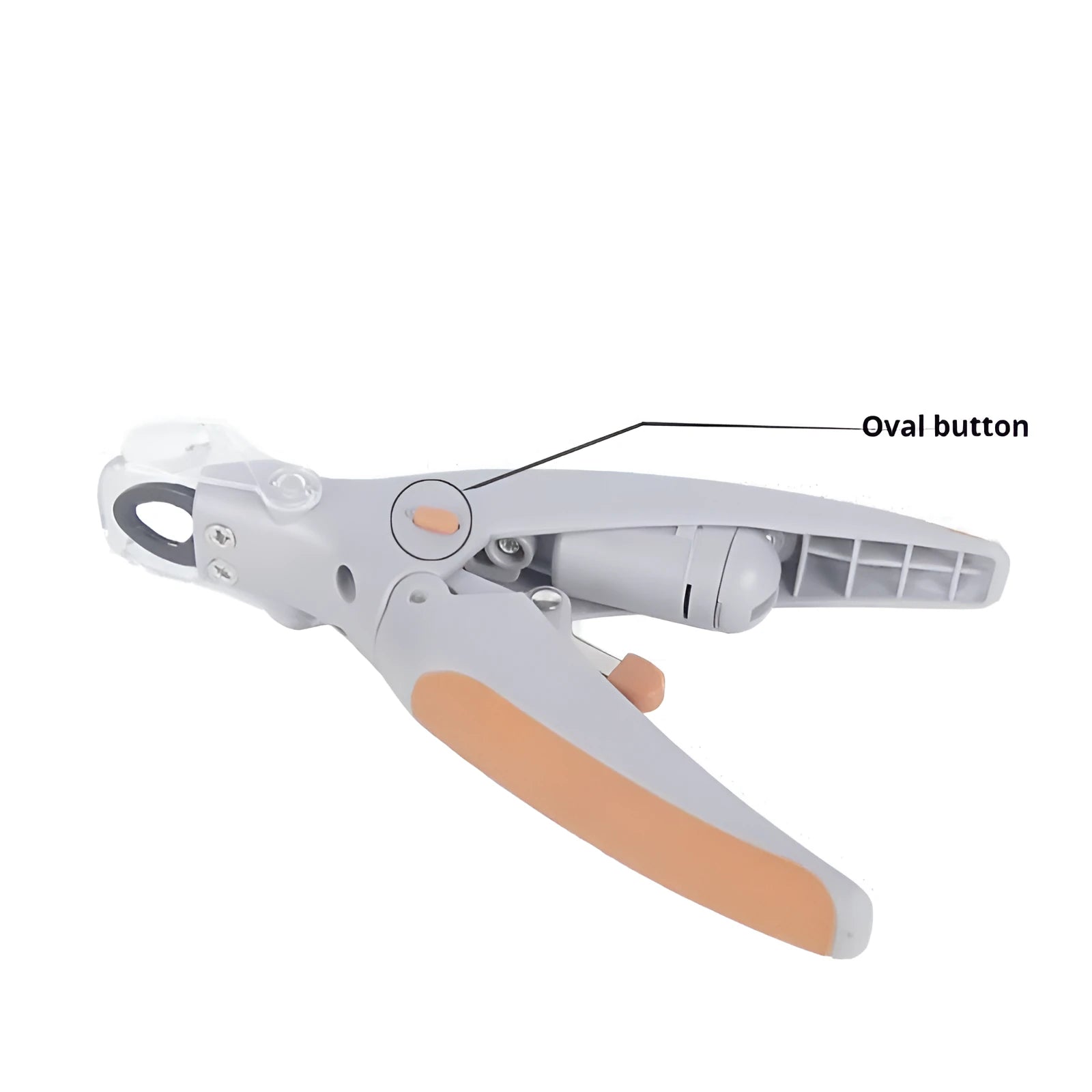 Dog nail trimmer with LED light and blood line indicator on blister card packaging