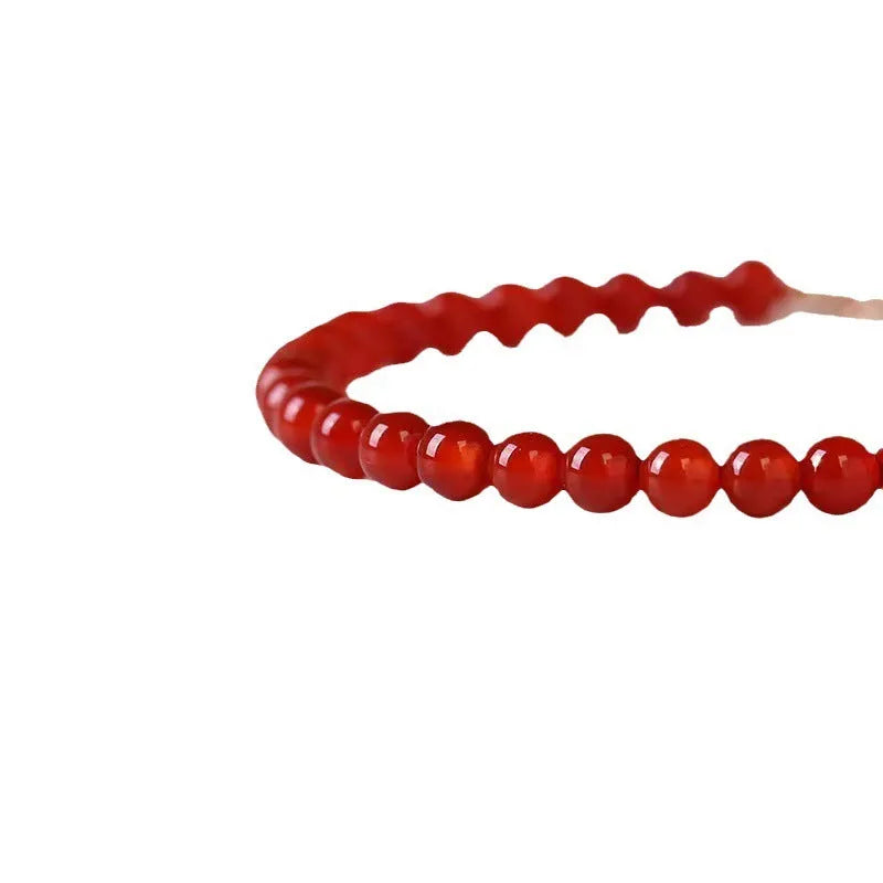 Ultra-thin red agate women's bracelet with classic style design