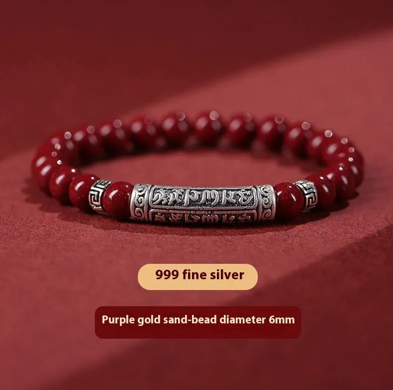Cinnabar sandstone bracelet with manual craftsmanship in Purple Gold Sand or Emperor Sandstone colours