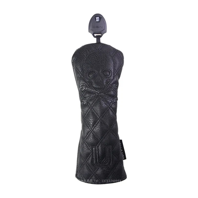 Black and white golf waterproof wooden pole protective cover made from PU material