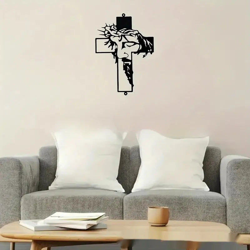 Black iron hanging decoration for living room or office, modern art style, available in 30×12cm and 30×21cm
