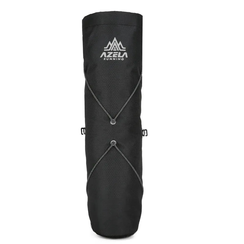 AZELA grid pattern lightweight hiking backpack with breathable mesh for trail running camping travel in black colour