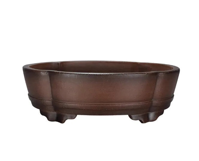 Purple clay ceramic rectangular flower pot measuring 50x39x16cm with classical terracotta design